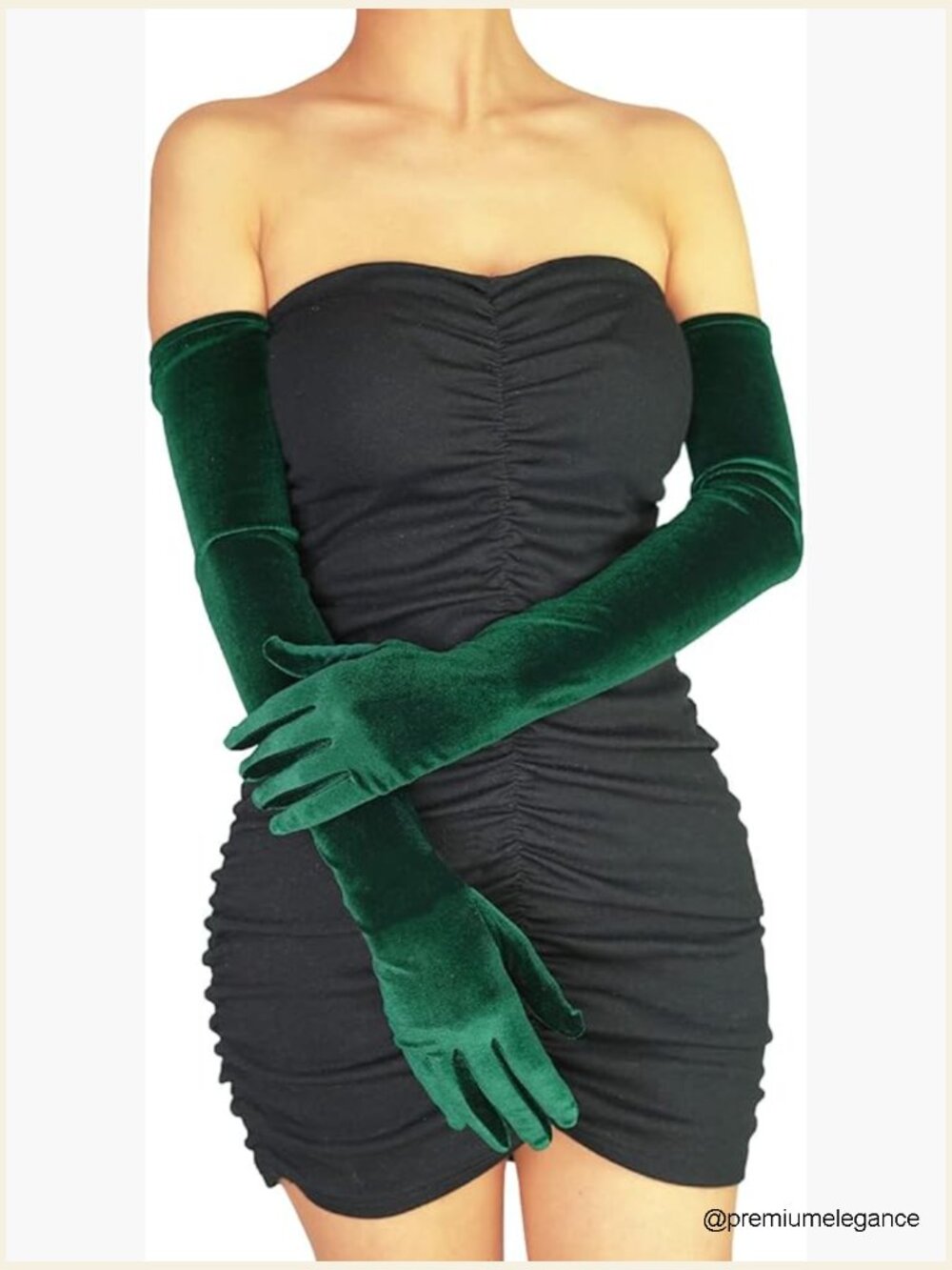 24" Long Velvet Gloves for Weddings and Formal Events